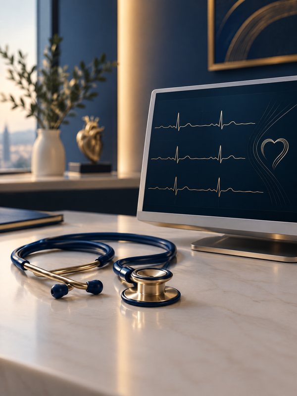 Illustration éditoriale — Cardiologie et chirurgie cardiovasculaire